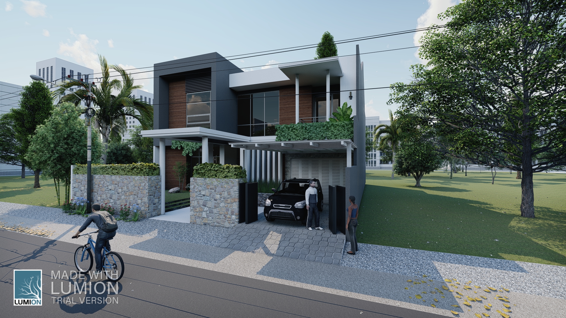 Simple modern house in 3d max Other image