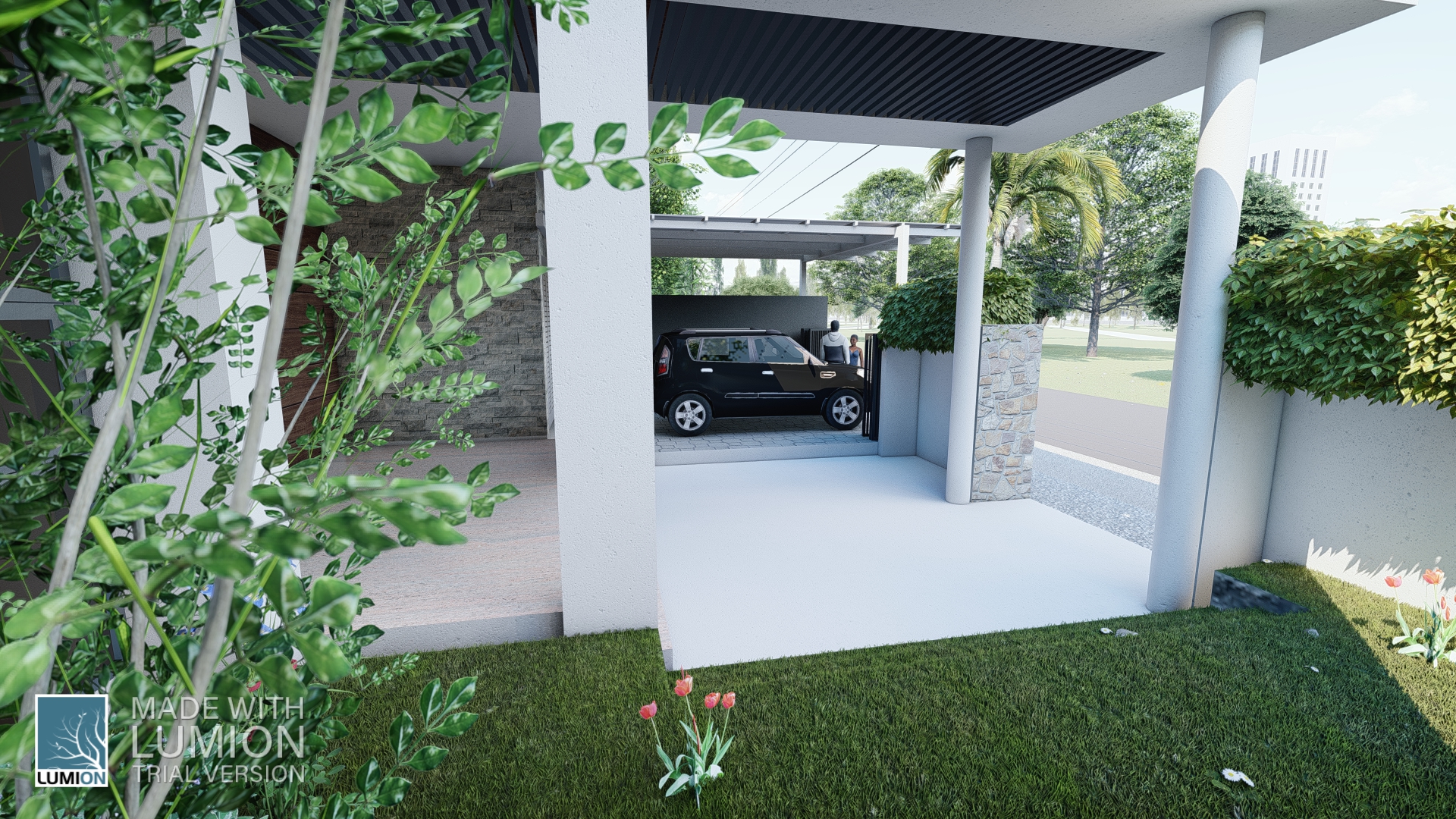 Einfaches modernes Haus in 3d max Other Bild