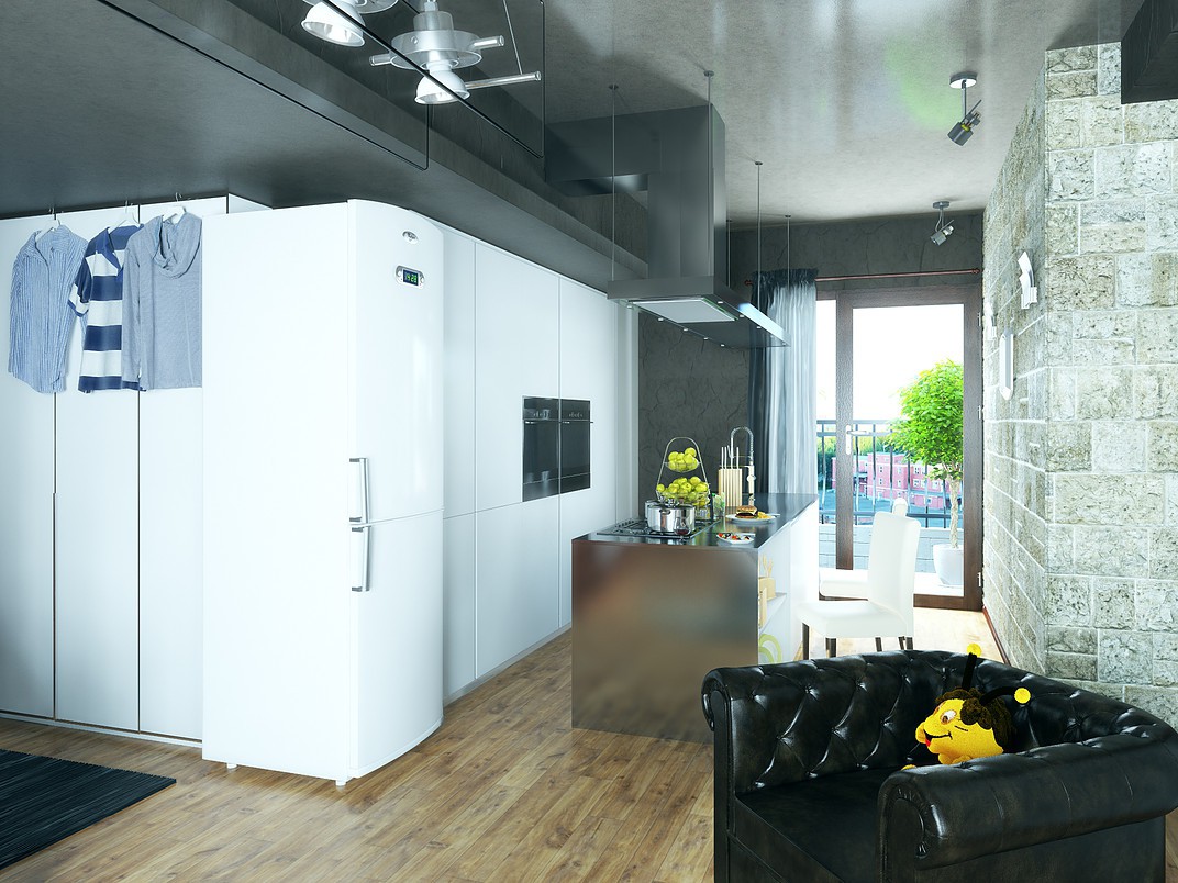 Appartement confortable dans le centre. dans 3d max vray 3.0 image