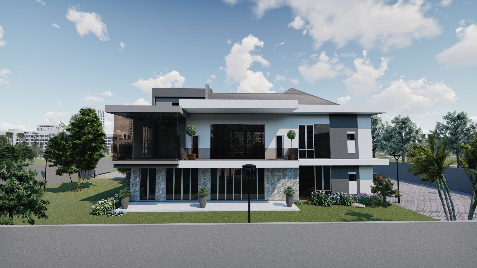 Villa Moderna Prety em 3d max Other imagem