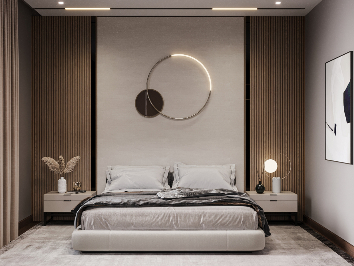 imagen de Спальня в частном DOMе en 3d max Corona render 7