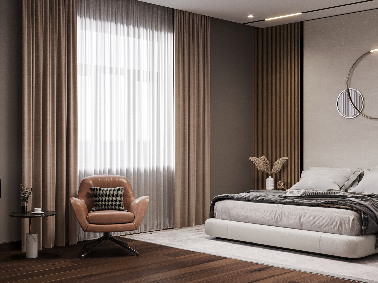 imagen de Спальня в частном DOMе en 3d max Corona render 7