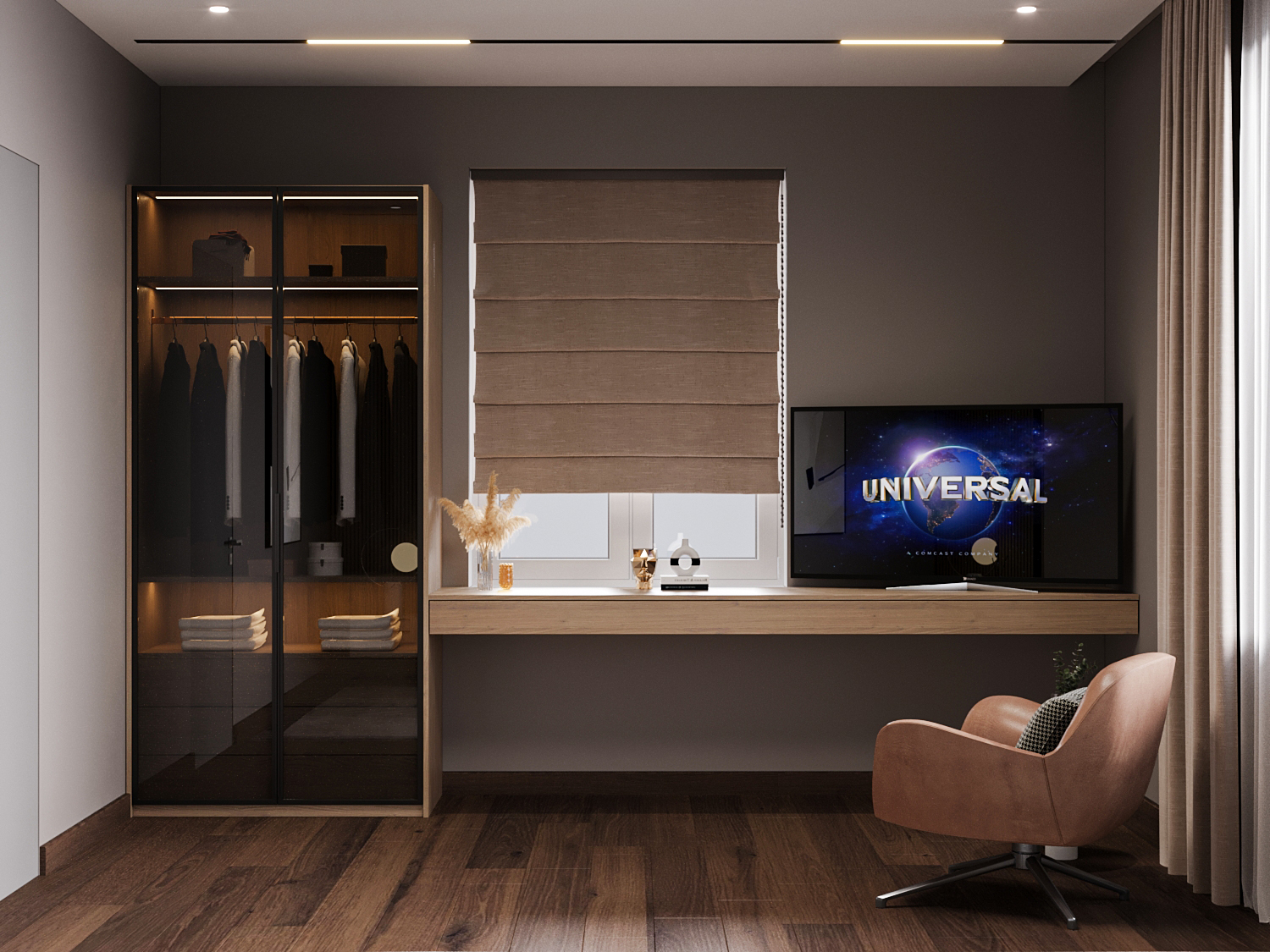 imagen de Спальня в частном DOMе en 3d max Corona render 7