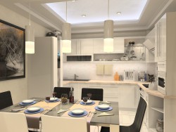 Kitchen in a studio apartment