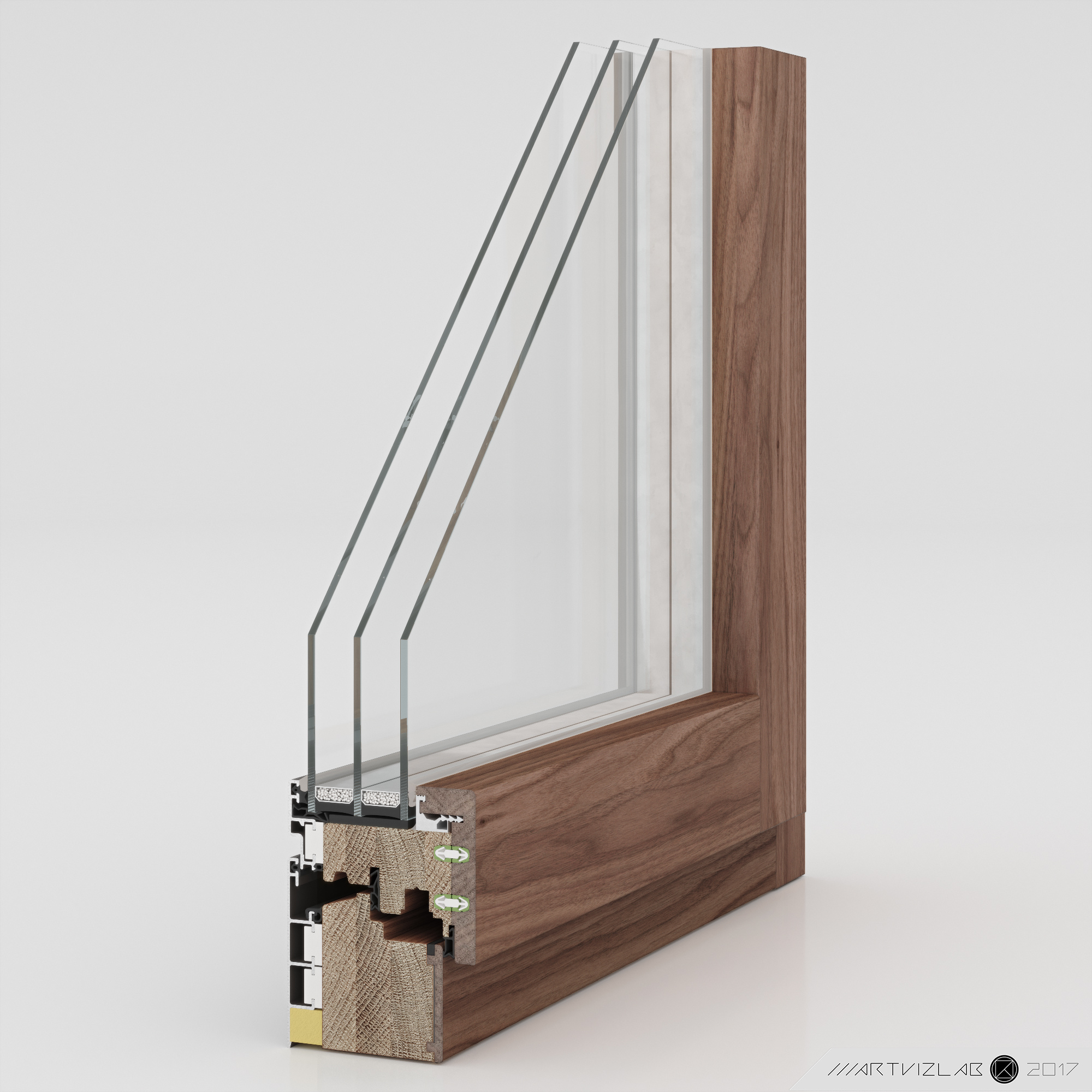 imagen de Ventanas 3d en 3d max corona render