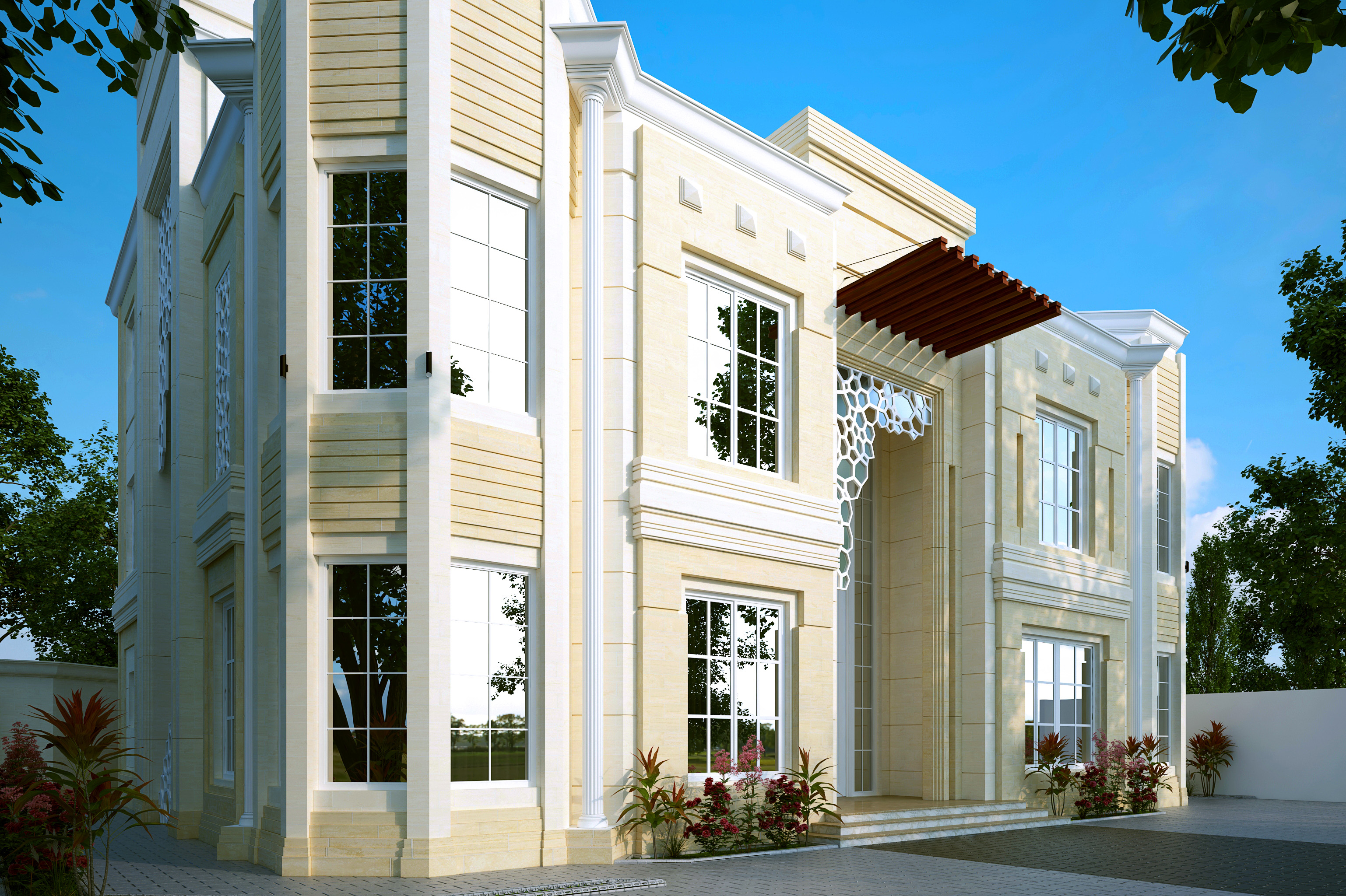 Projeto Exterior Villa Privada em 3d max vray 3.0 imagem