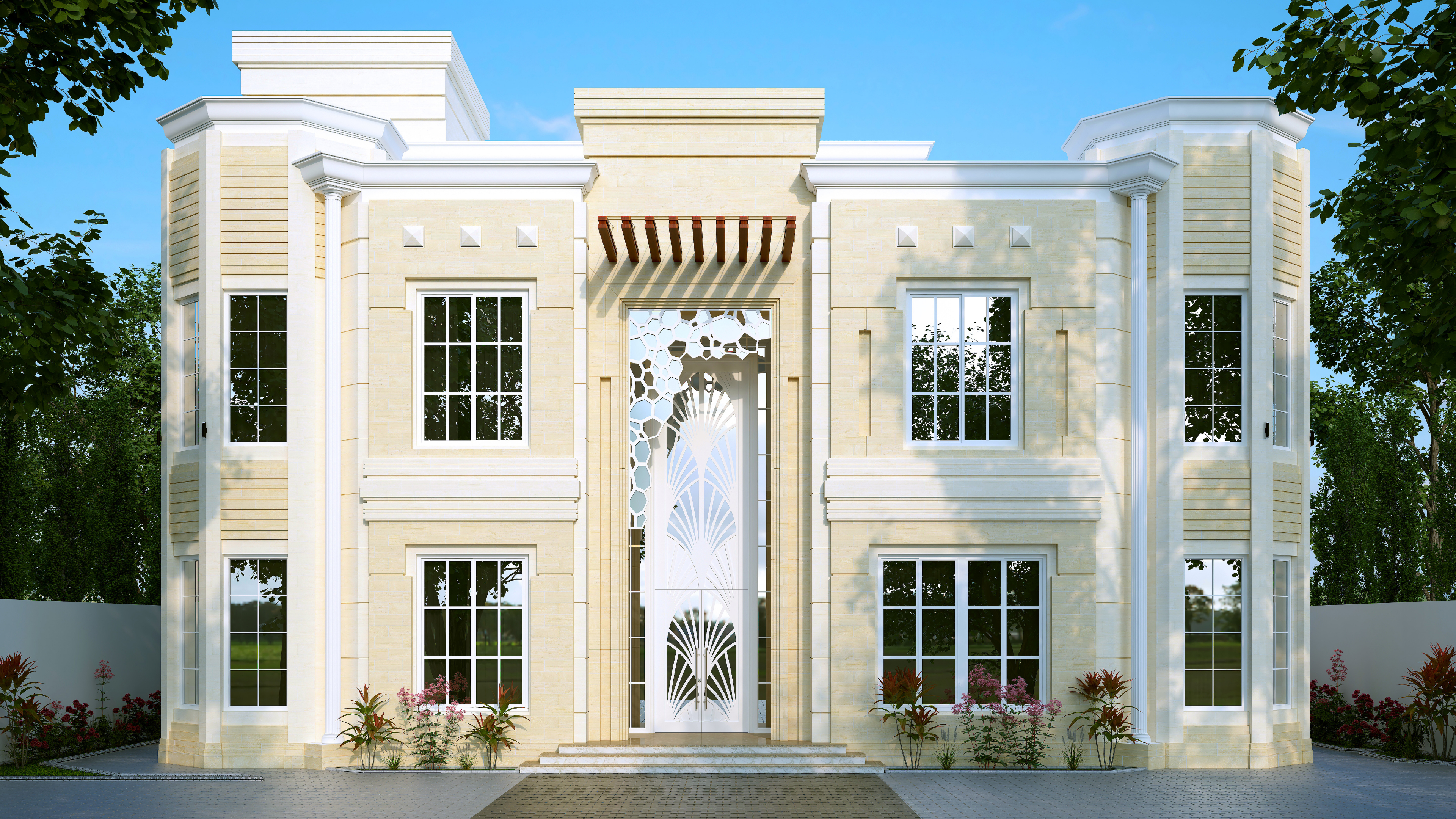 Projeto Exterior Villa Privada em 3d max vray 3.0 imagem