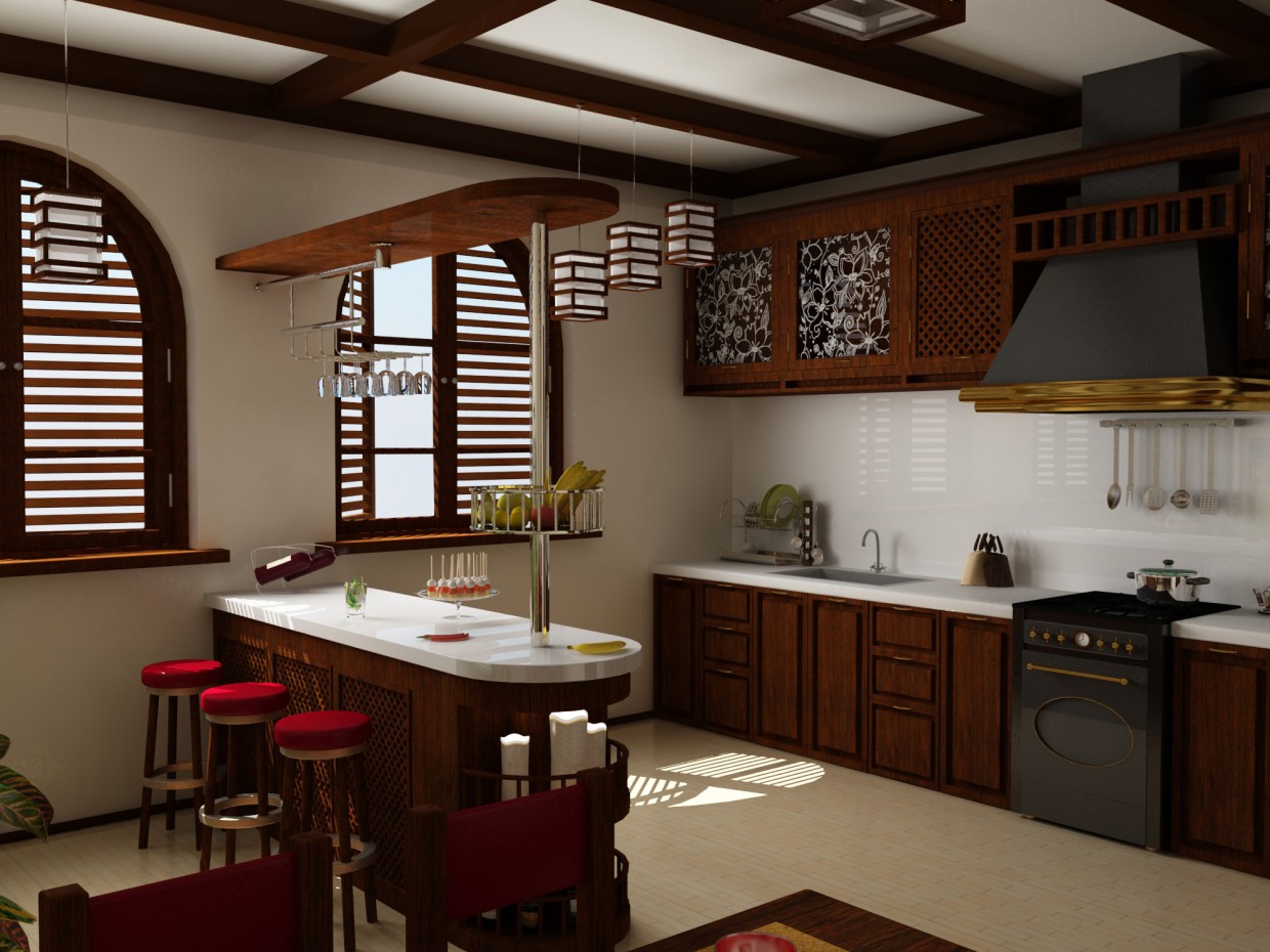 Cuisine dans 3d max vray image