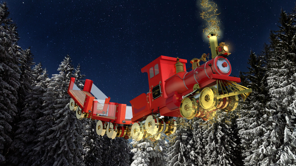 Christmas Express Rosso in Cinema 4d Standard immagine