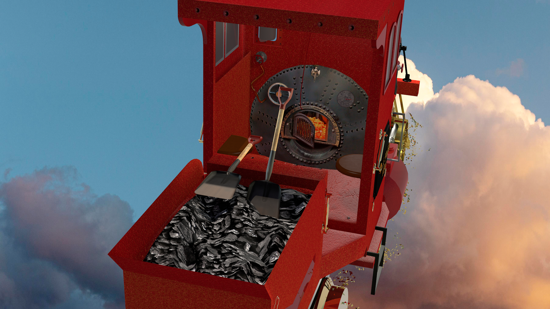 Christmas Express Rosso in Cinema 4d Standard immagine