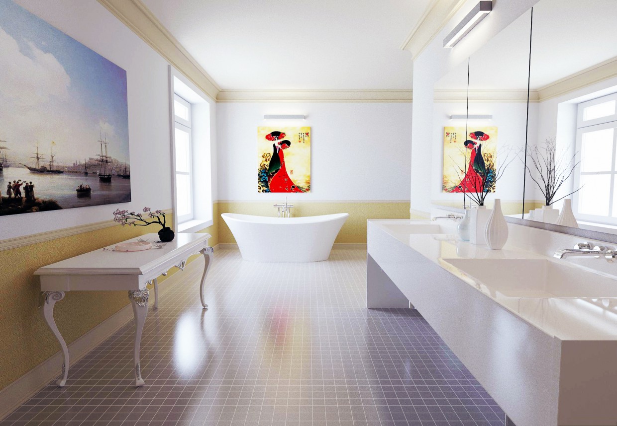 Bathroom in 3d max corona render image