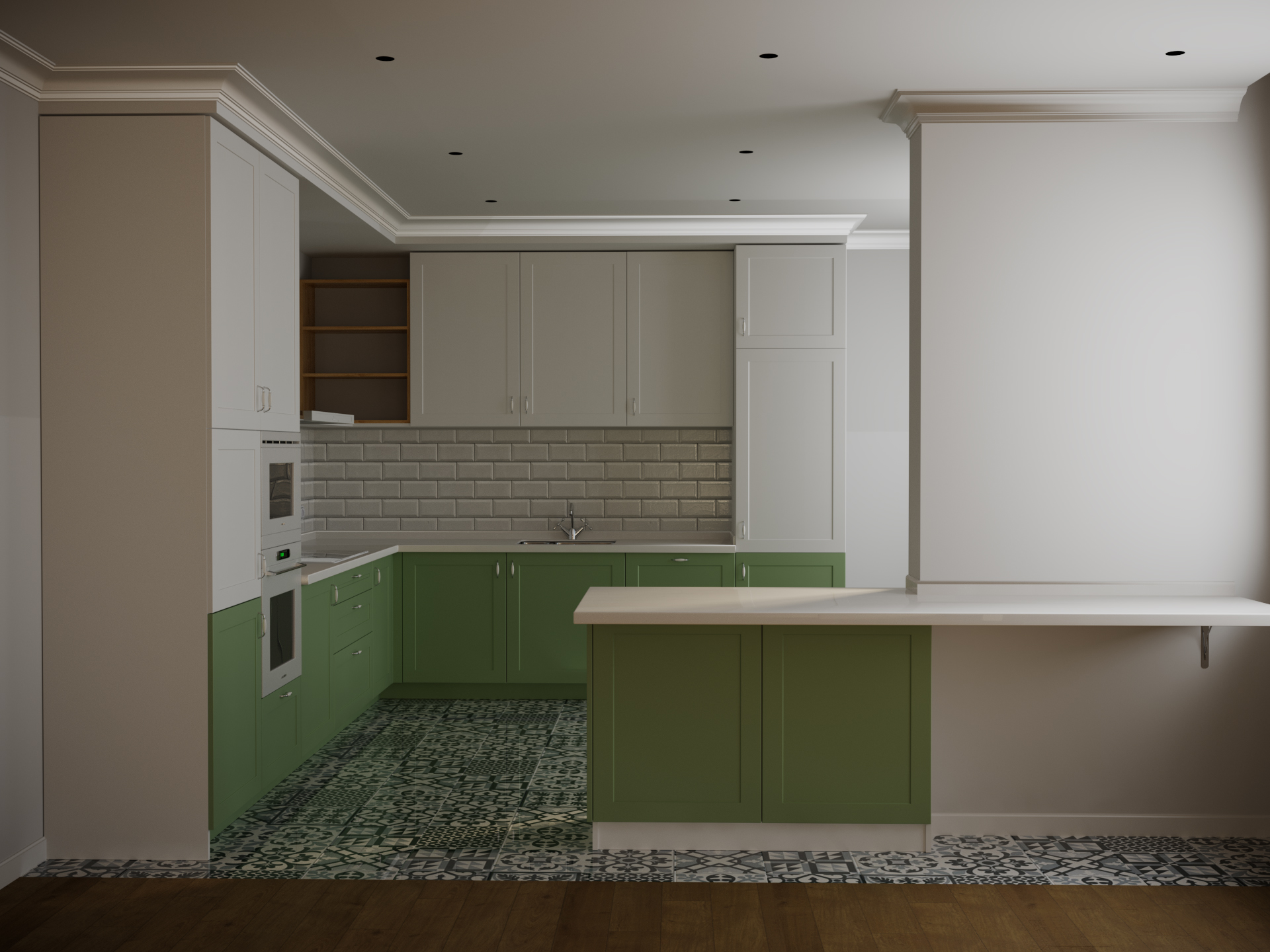 Cucina in 3d max corona render immagine