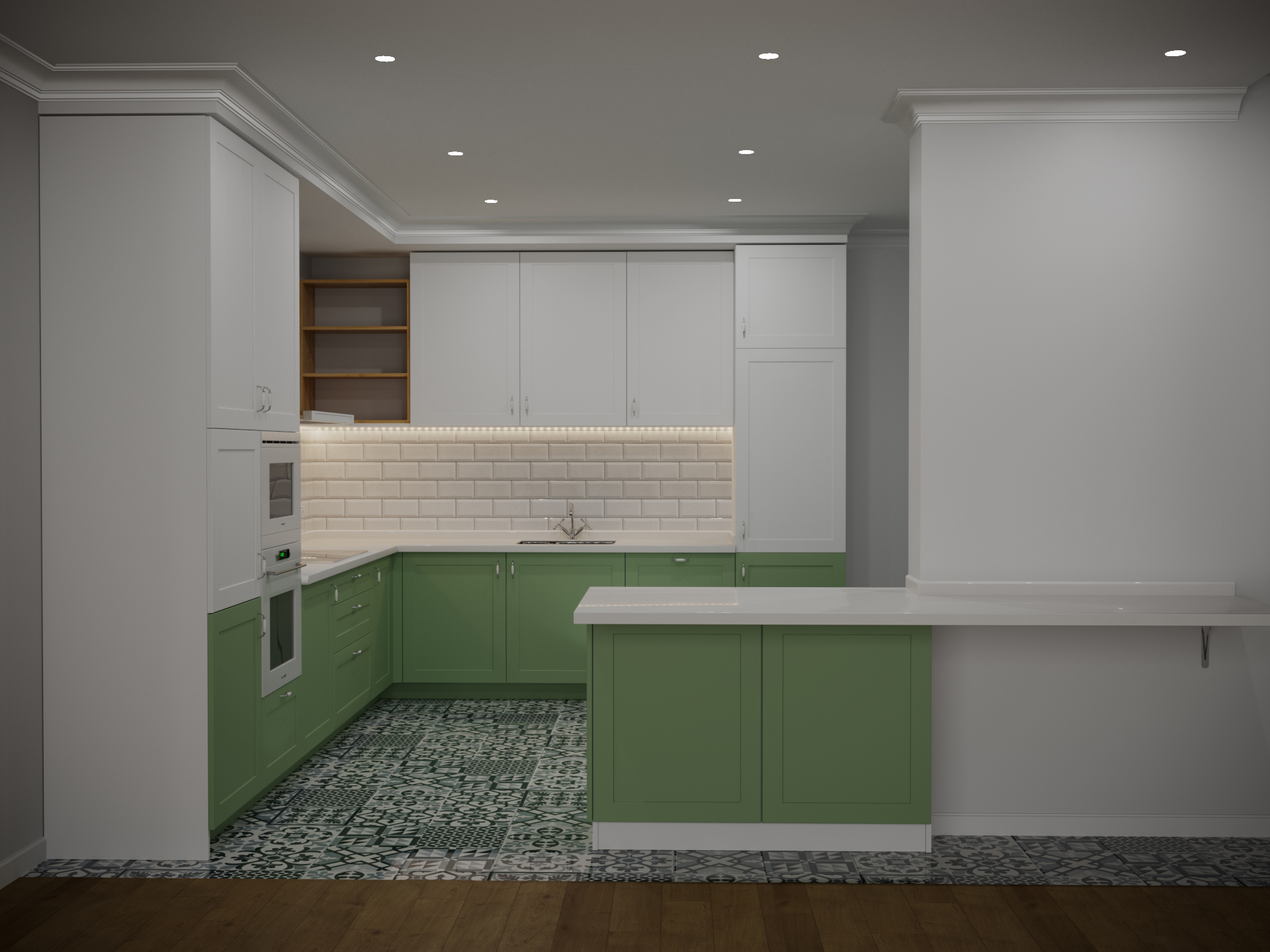 Cucina in 3d max corona render immagine