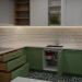 Cucina in 3d max corona render immagine