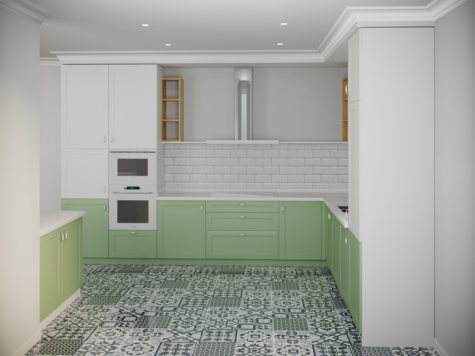 Cucina in 3d max corona render immagine