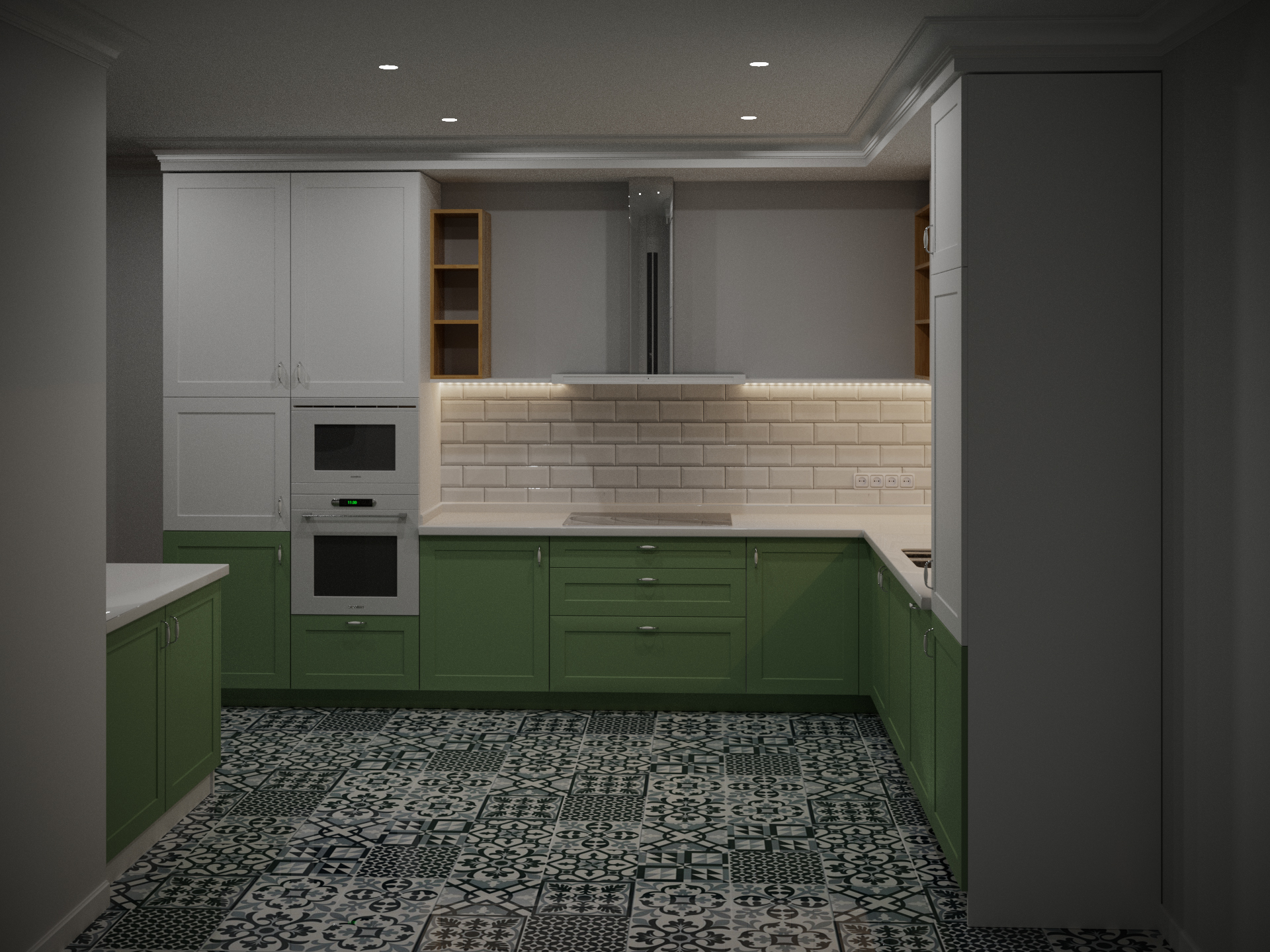 Cucina in 3d max corona render immagine