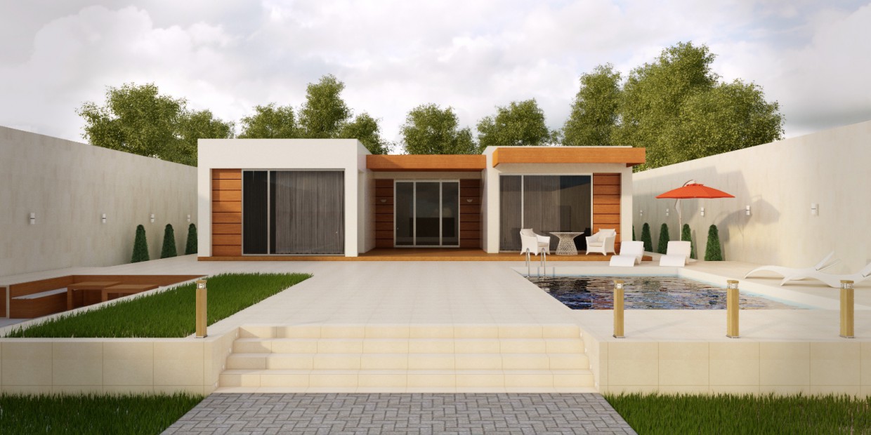 Villa dans 3d max vray image