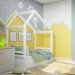 Children's room with zigzags