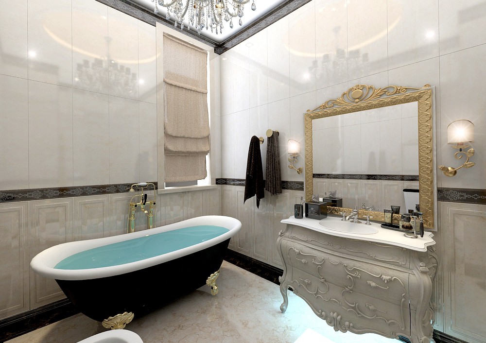 Classic Bathroom Design in 3d max vray 3.0 image