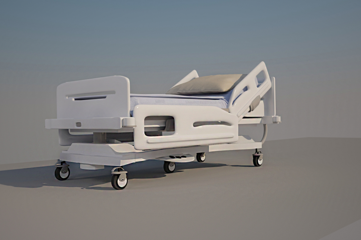 letto d'ospedale funzionale in 3d max vray 3.0 immagine