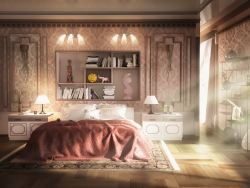 Intérieur Art Déco (3D mAX, moteur de rendu Corona, Photoshop)