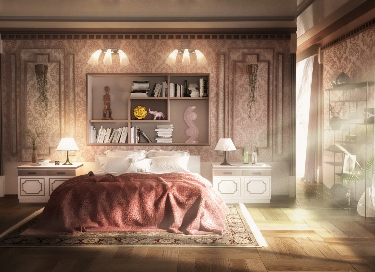 Interni in stile Art Déco (3D mAX, renderer Corona, Photoshop) in 3d max corona render immagine