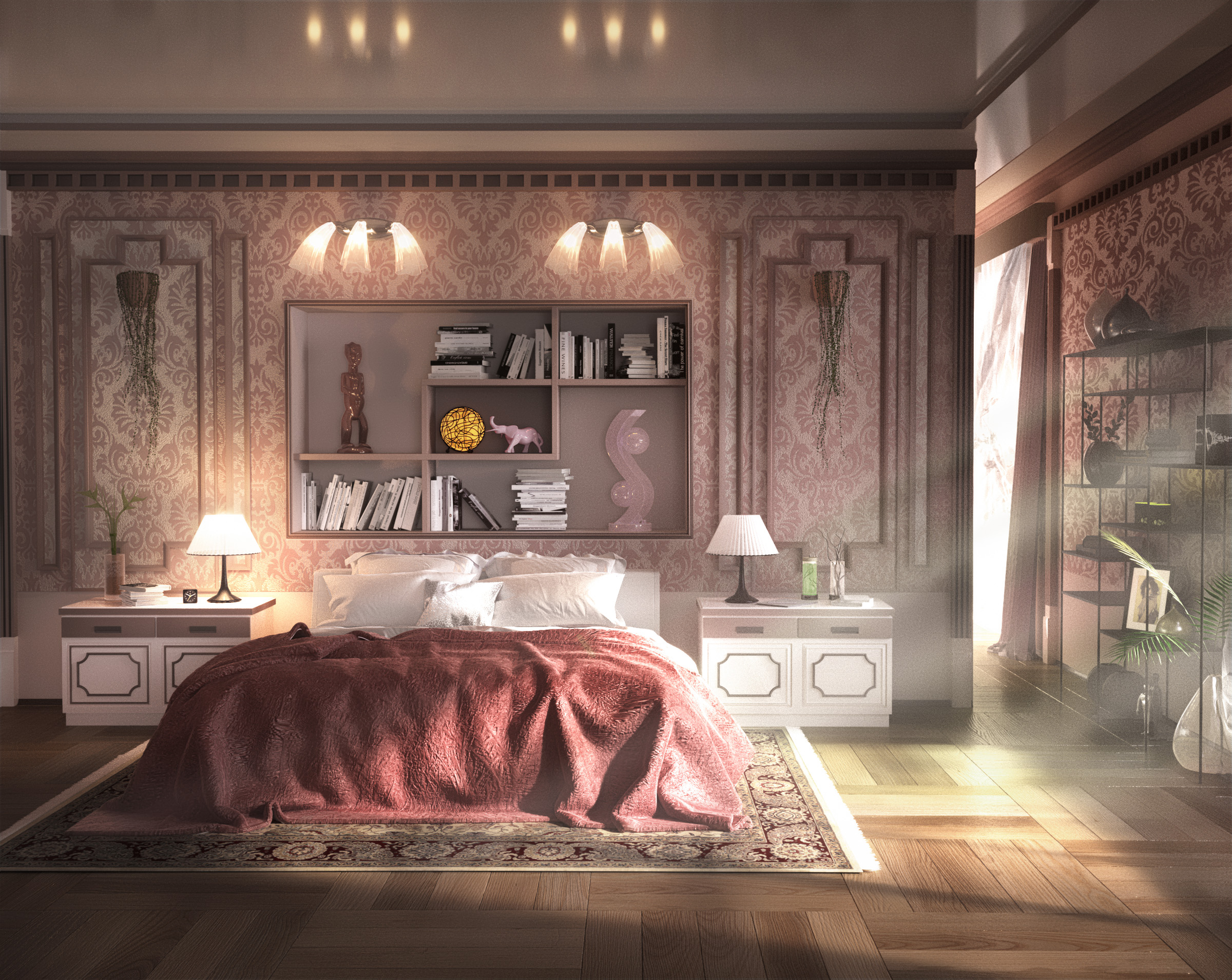 Art-Deco-Interieur (3D-mAX, Corona-Renderer, Photoshop) in 3d max corona render Bild