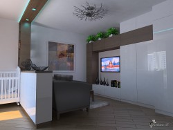 Studio-Apartment. Wohnzimmer. 2