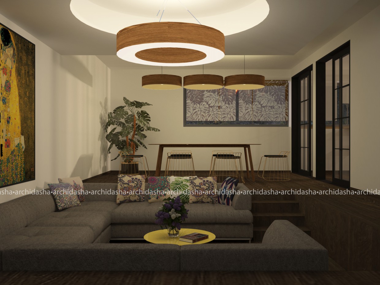 Sala de estar em 3d max vray 2.0 imagem