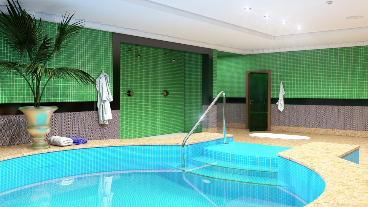 imagen de Piscina en Maya vray 3.0