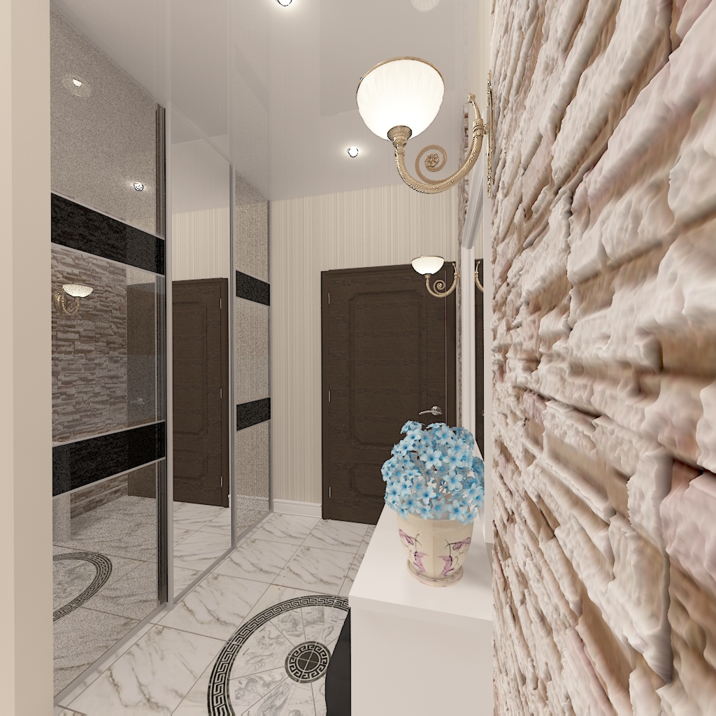 hallway in 3d max vray 2.0 image