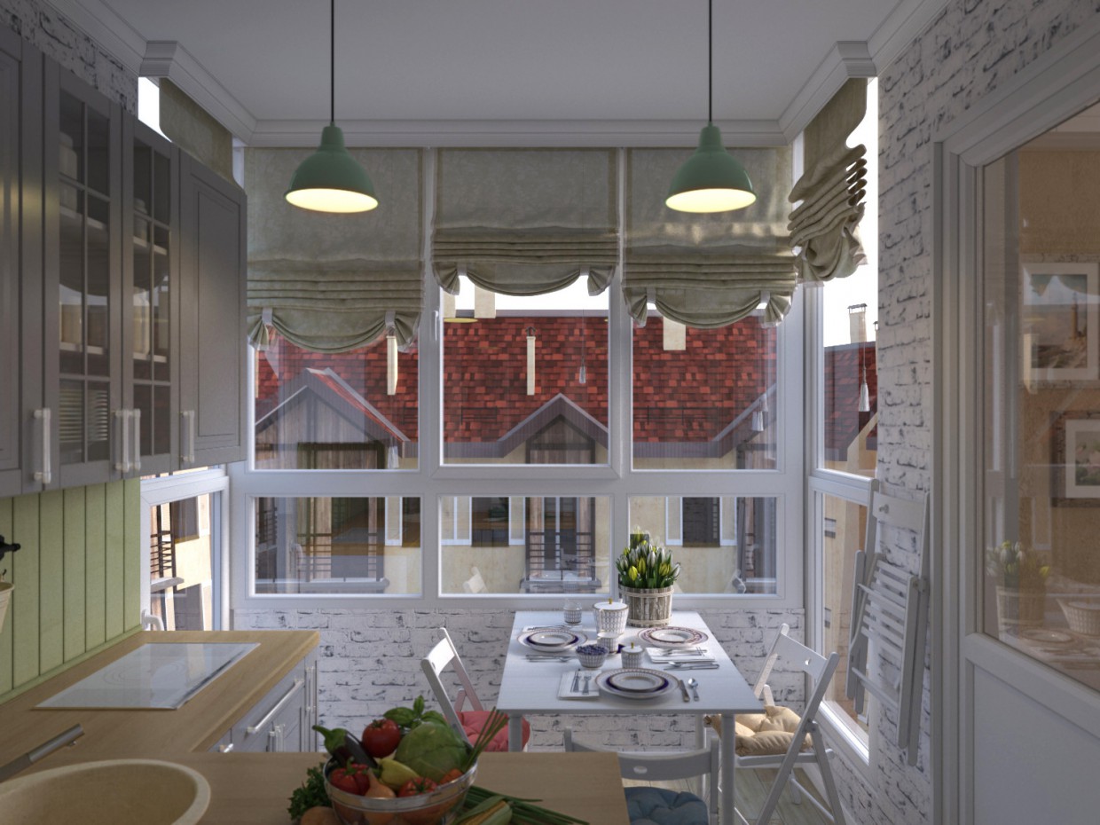 Kitchen in 3d max corona render image