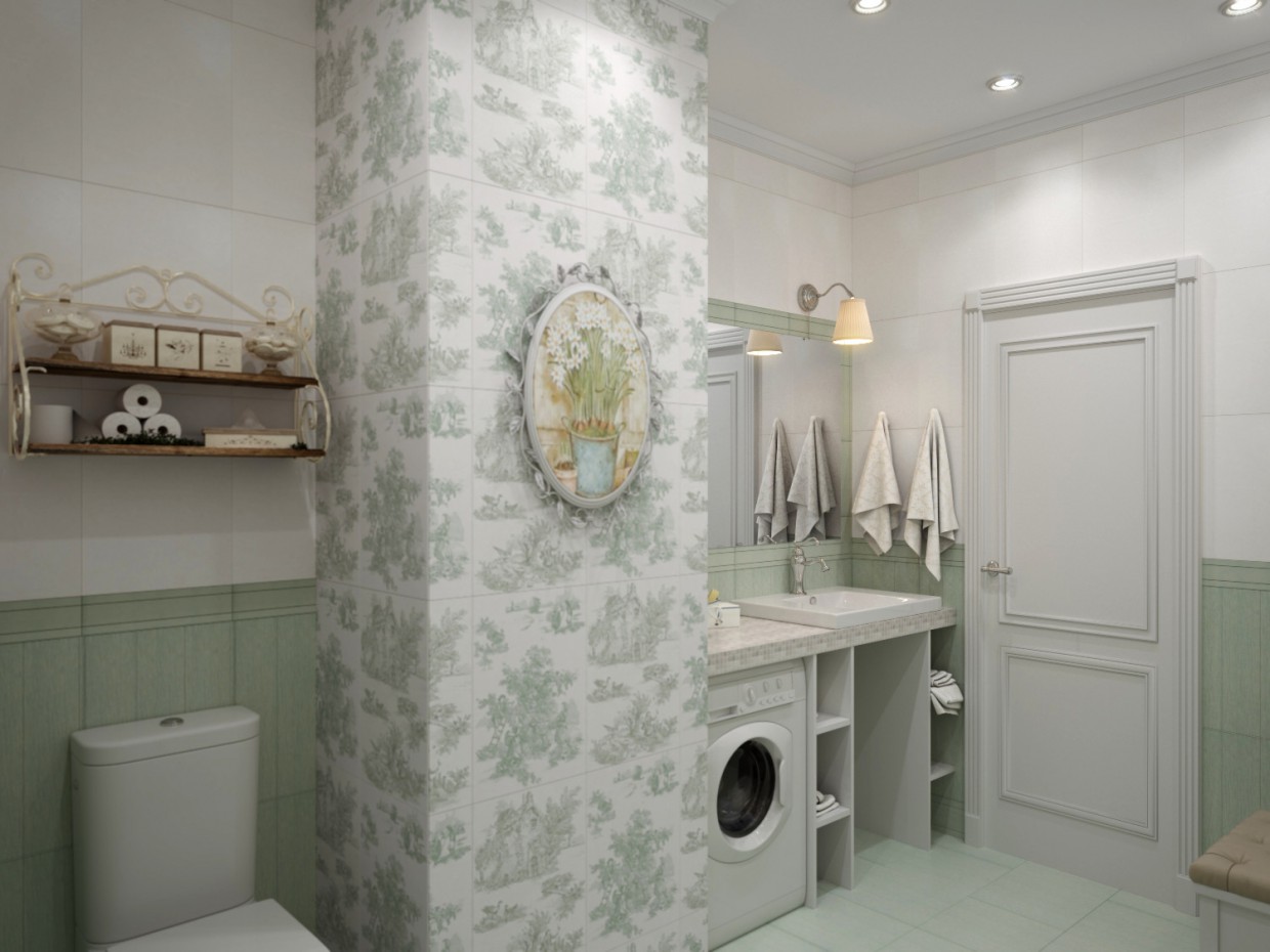Bathroom in 3d max corona render image