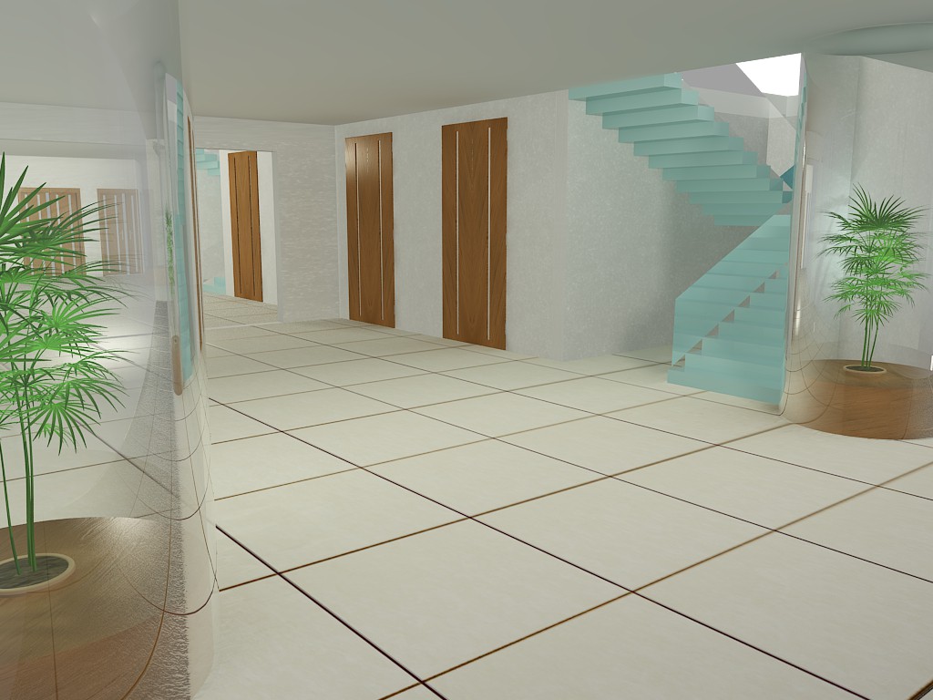 Hall bir yönetim binası in 3d max vray resim