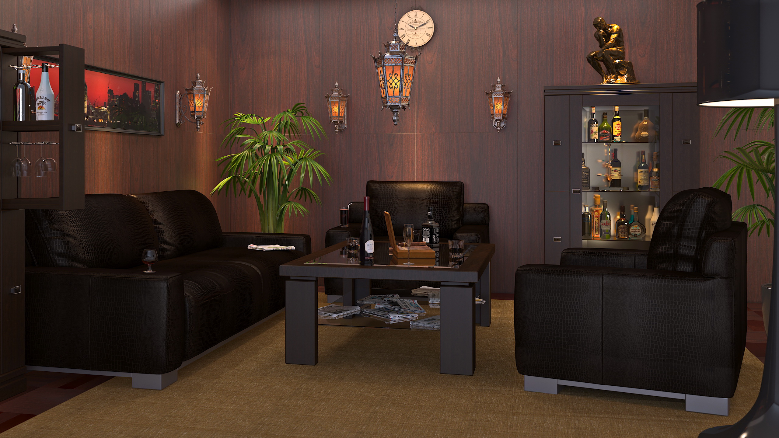 Cigar room in SolidWorks vray 3.0 image