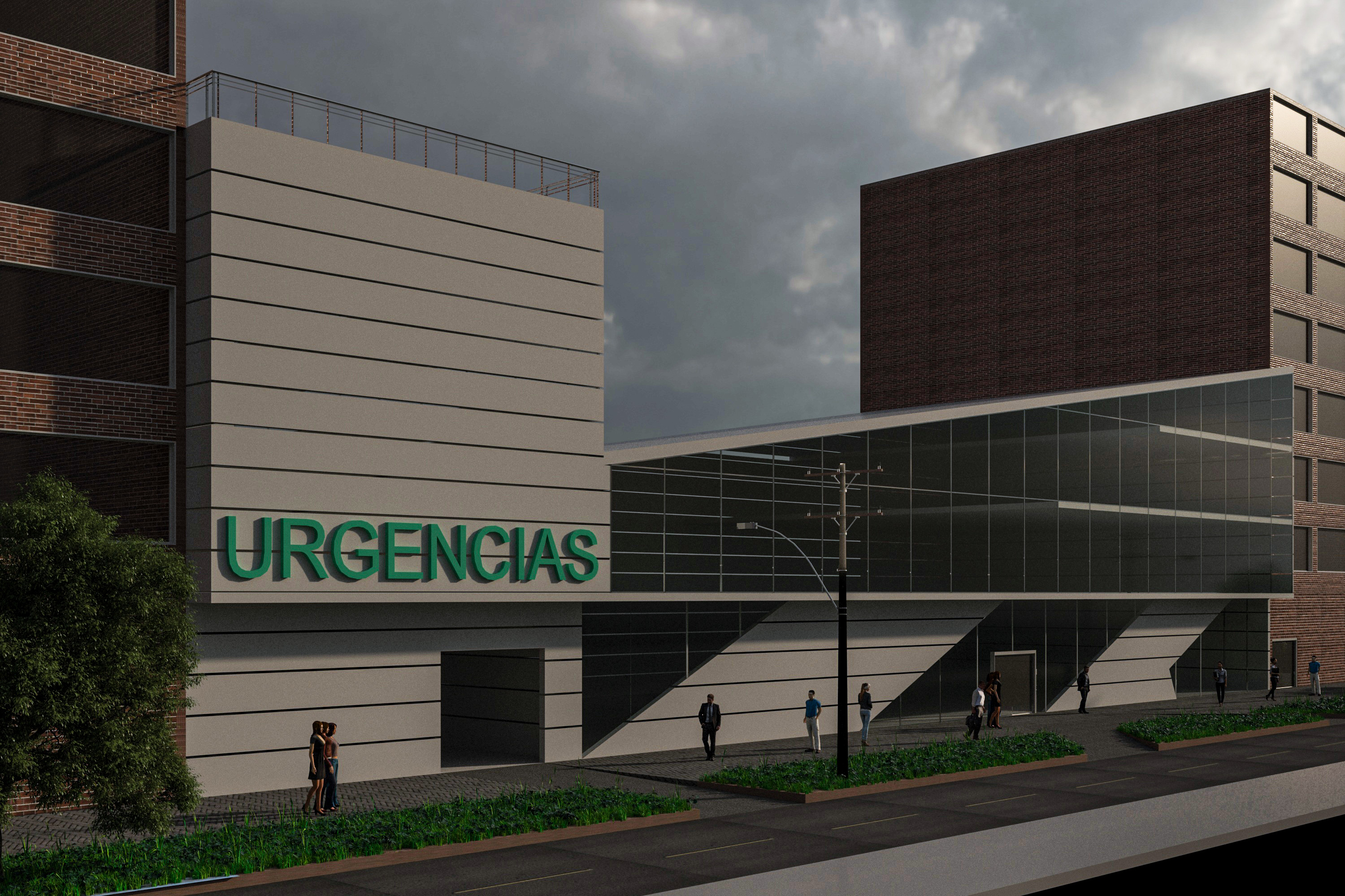 Bogota şehrinde hastane in 3d max vray 3.0 resim