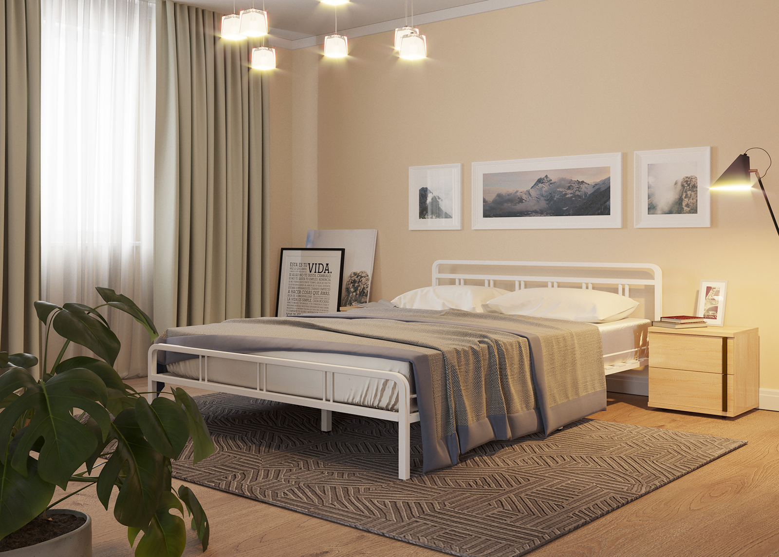 camere da letto in 3d max vray 3.0 immagine