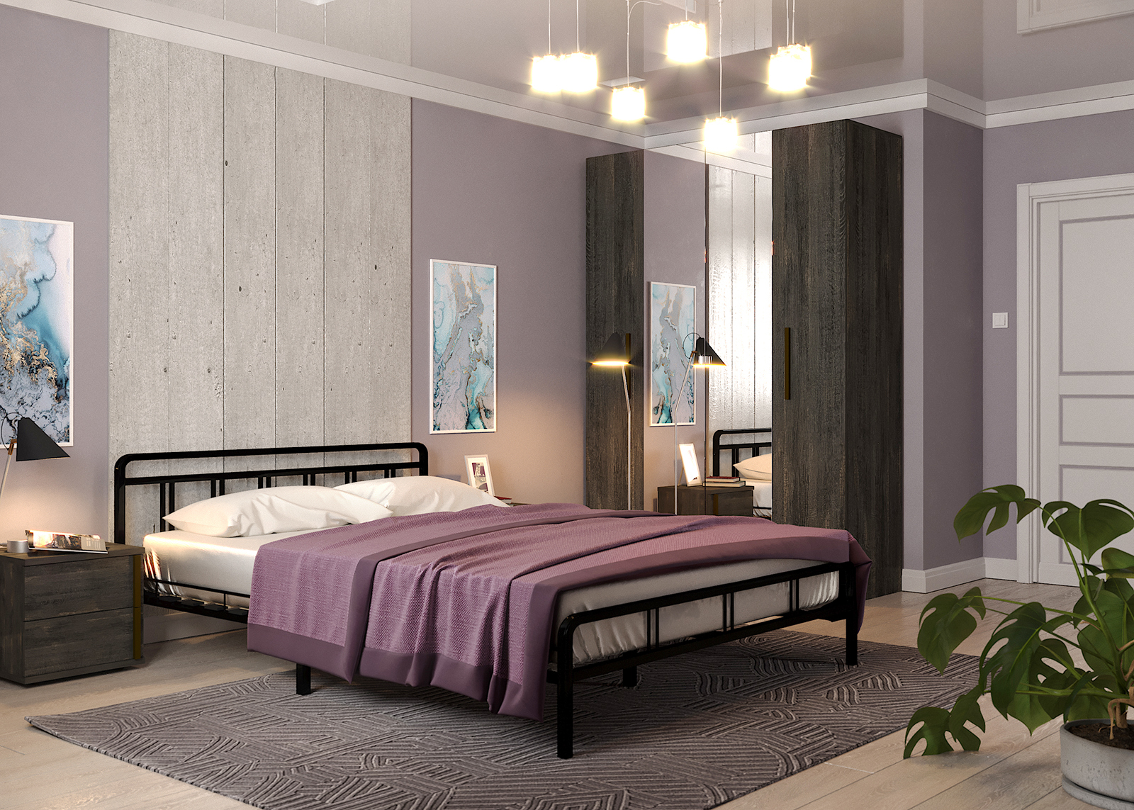 camere da letto in 3d max vray 3.0 immagine