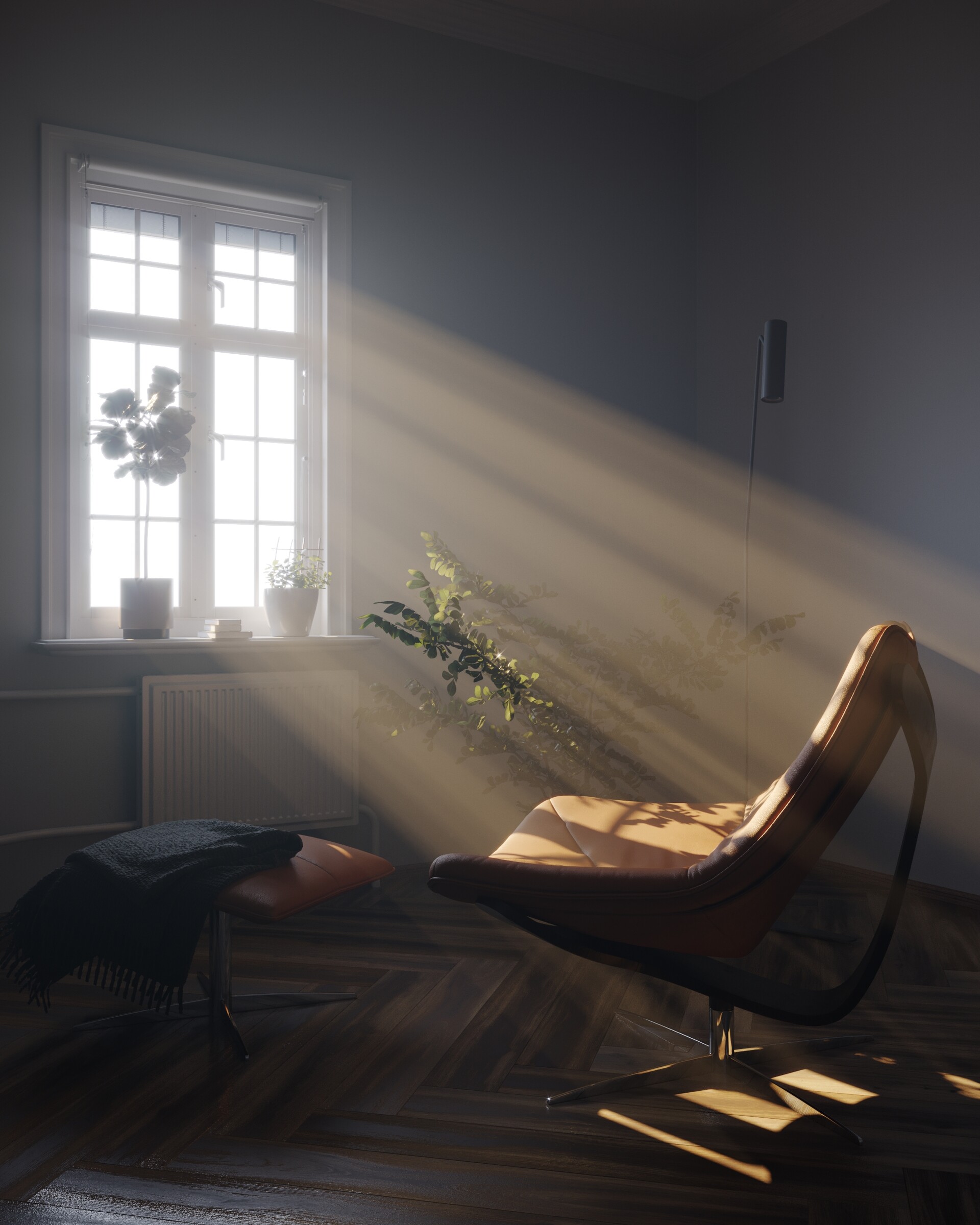 Künstlerische Visualisierung des Innenraums. in 3d max corona render Bild