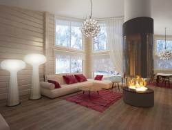 The Interior of the single-storey houses made of lumber