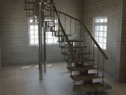 Stairs in a country house