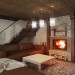 Glamour de style chalet de vacances dans 3d max vray image