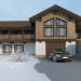 Glamour de style chalet de vacances dans 3d max vray image