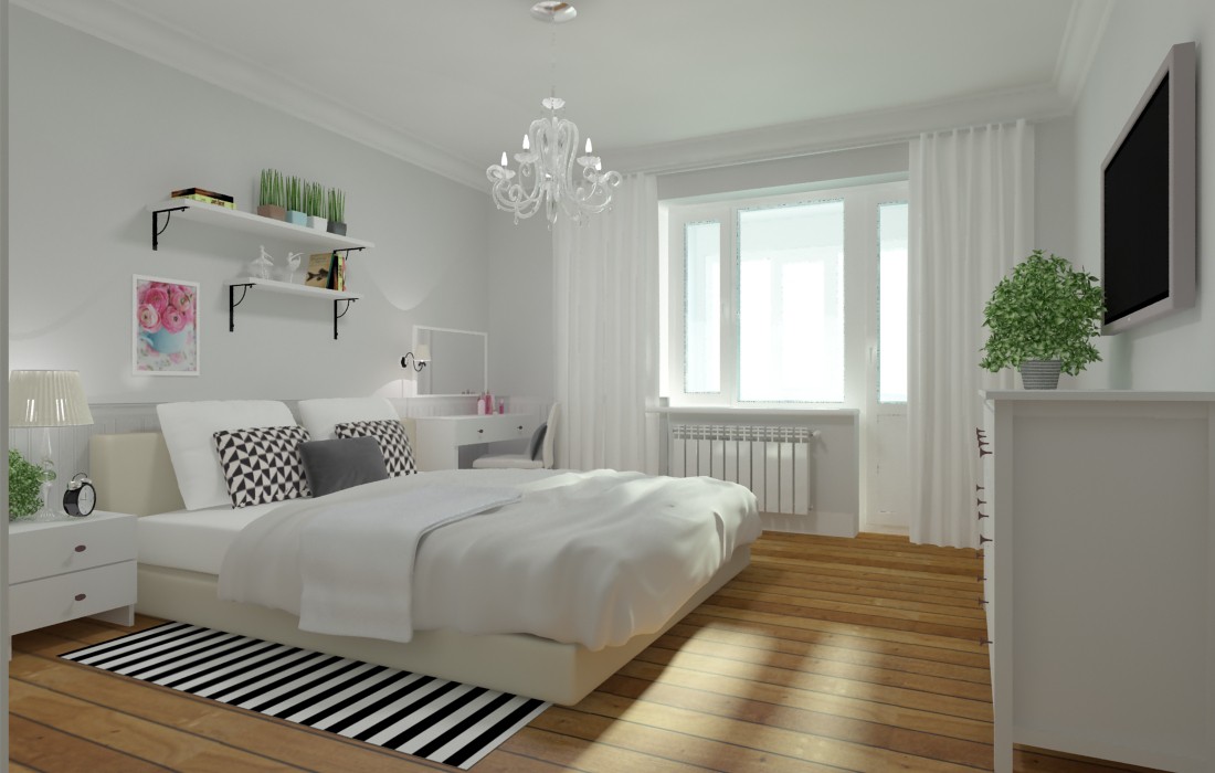 Bedroom in 3d max vray image