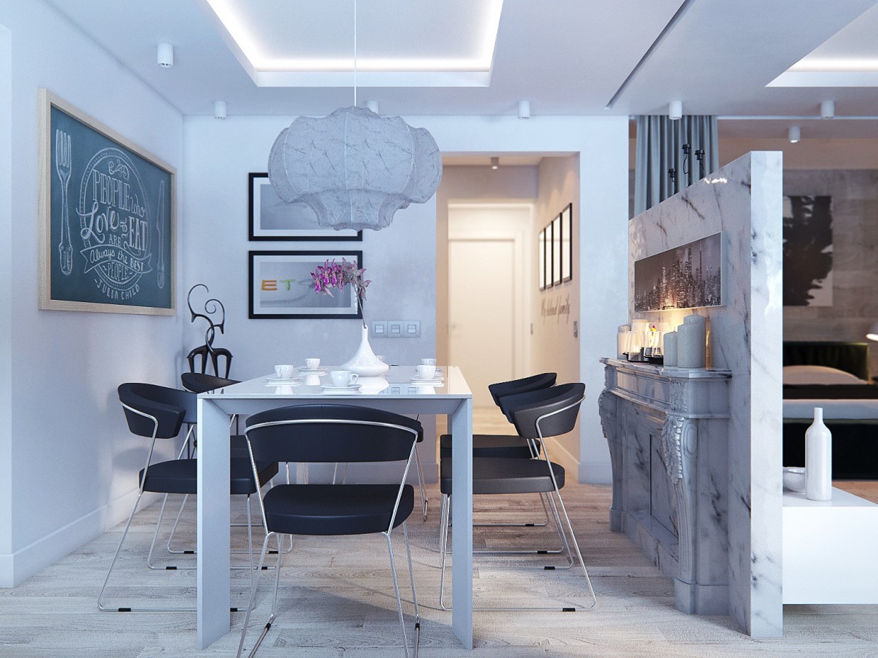 Intérieur pour une jeune famille dans 3d max corona render image