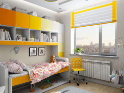 design de interiores para menina das crianças em Chernigov