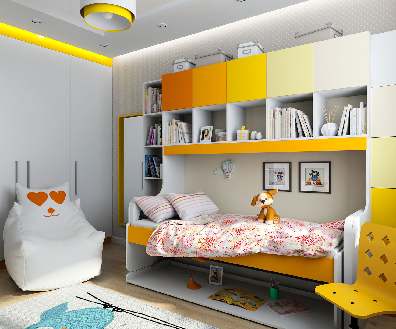 Interior design per la bambina dei bambini in Chernigov in 3d max vray 1.5 immagine