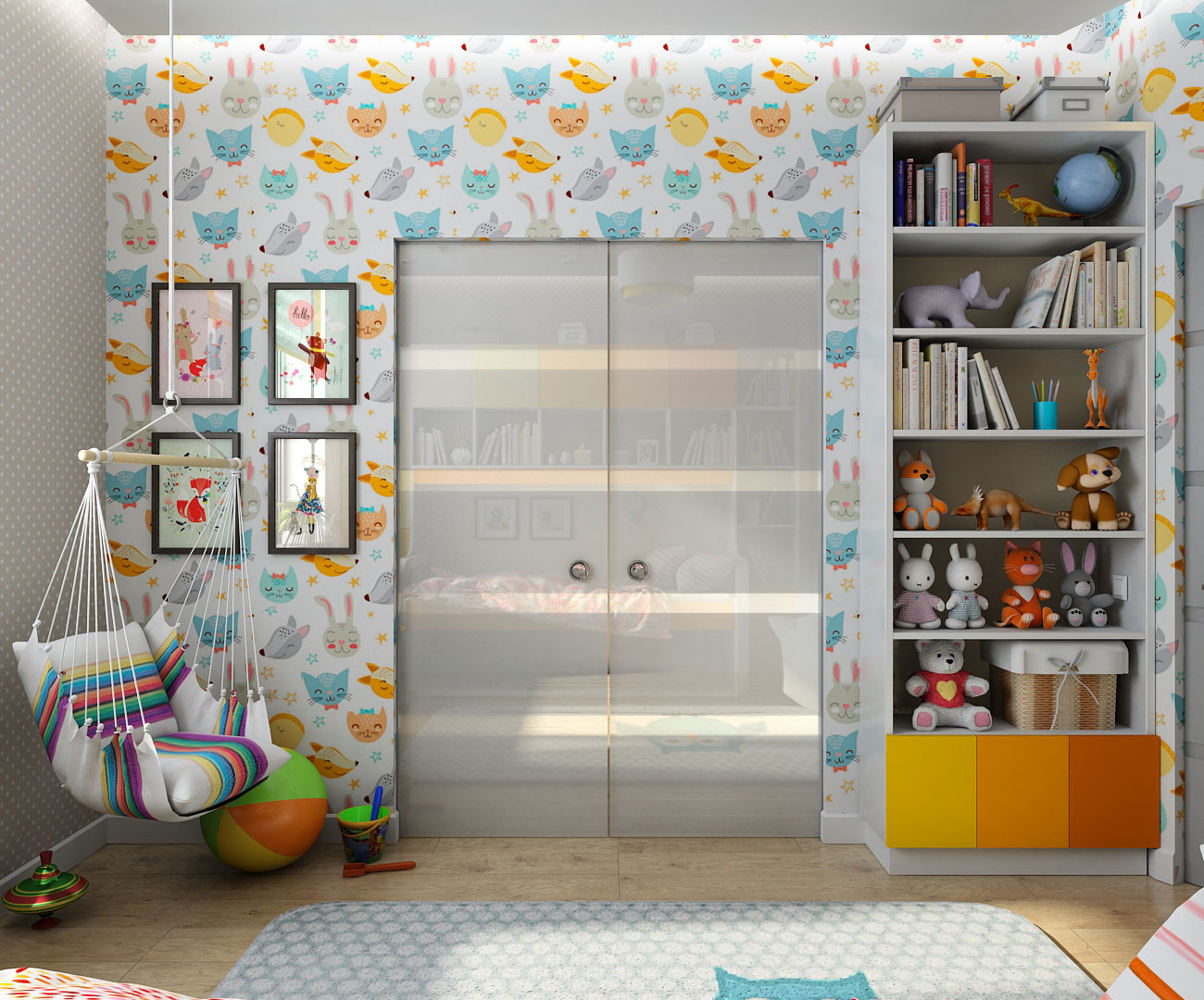 Interior design per la bambina dei bambini in Chernigov in 3d max vray 1.5 immagine