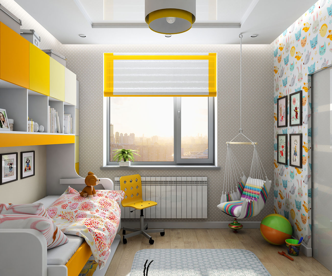 imagen de diseño de interiores para la niña de los niños en Chernigov en 3d max vray 1.5