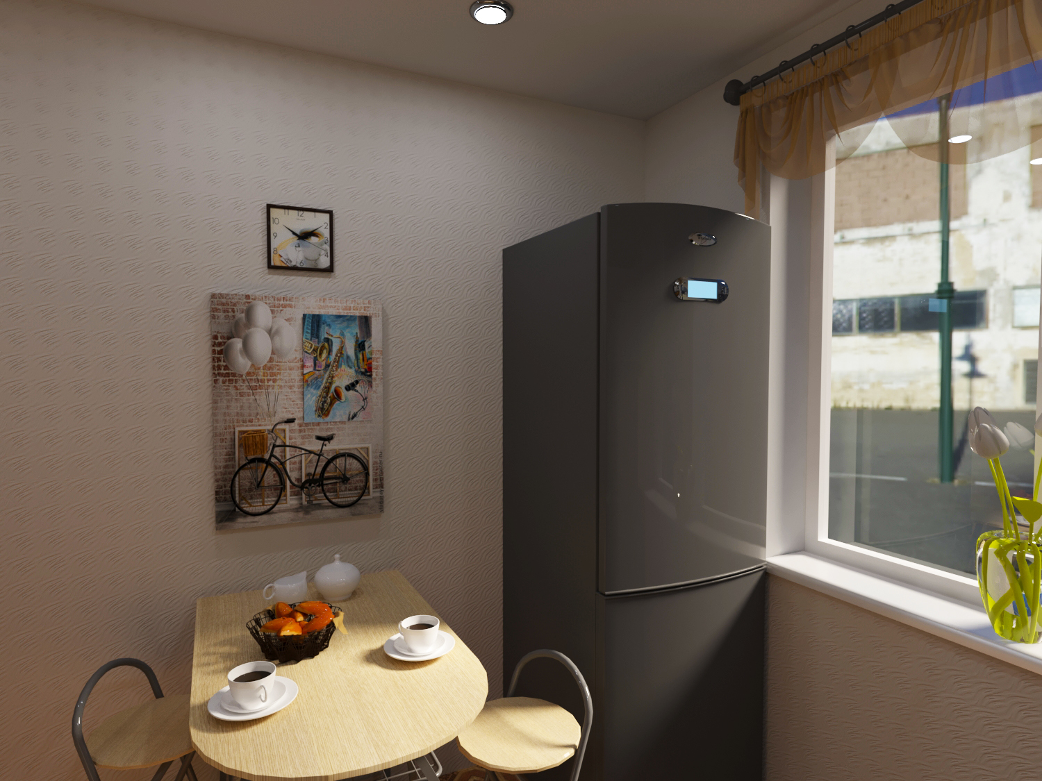 imagen de Cocina cinco plazas en 3d max corona render